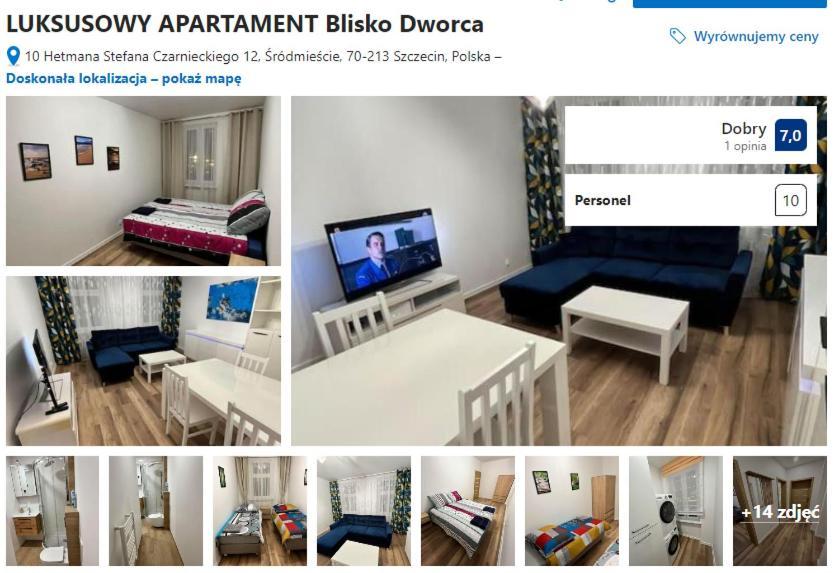 שצ'צ'ין Luksusowy Apartament Przy Dworcu מראה חיצוני תמונה